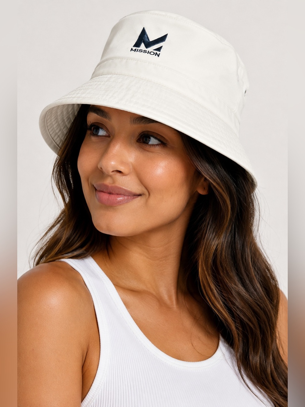Mission Bucket Hat Khaki One Size Fits Most UPF 50 Cooling Engine